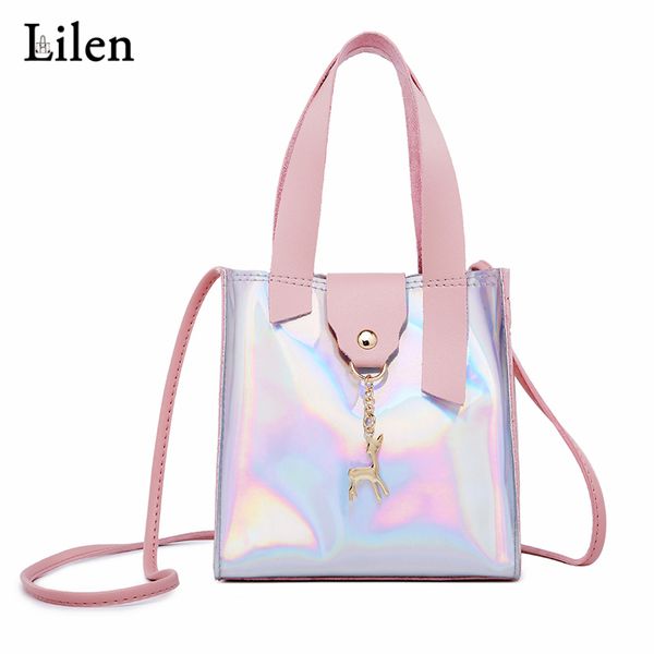 

lilen crossbody bags for women 2020 laser shoulder bags fashion women casual messenger pvc waterproof beach bag