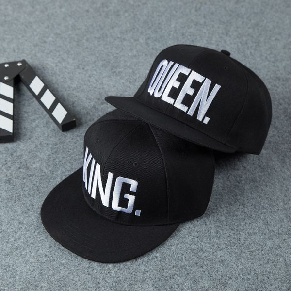 

lko 1pc king and queen embroidered lover men women baseball caps black hip hop cap snapback hats chapeau bone masculino, Blue;gray