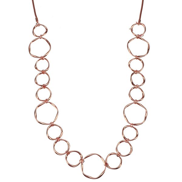 

simple big circle long chain necklace elegant charm sweater coat necklaces for women fashion jewelry gift, Silver