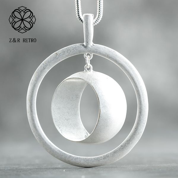 

pendant necklaces chunky long chain necklace for women statement jewelry handmade suspension necklaces&pendants collar mujer party presents, Silver