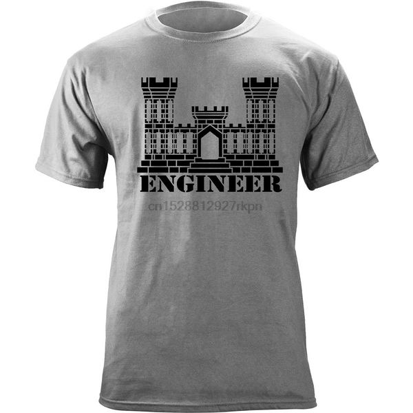 

army engineer branch insignia castle veteran graphic t-shirt