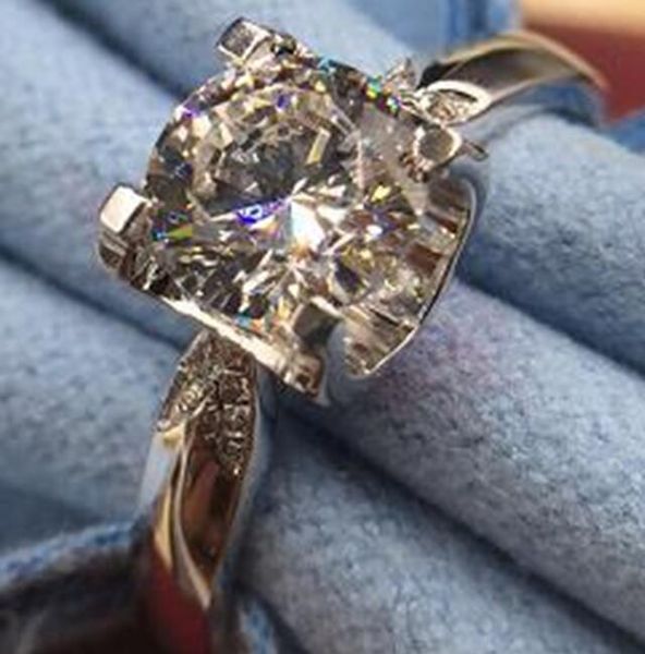 1ct Sterling Silber Hochzeitstag MOISSANITE Diamant Ring Engagement Party Body Schmuck PT950 Frauen Geschenk PASS Diamantstifttest