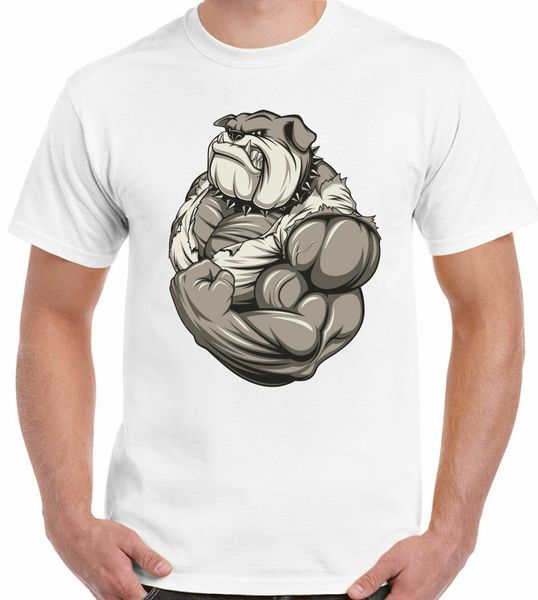 

bulldog gym - mens gym t-shirt body building weights muscle training workout
