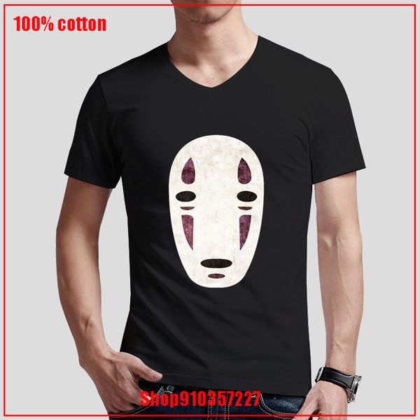 

новое прибытие 2020 футболка хлопок любовь топы v-образный вырез casual нет face унесенной печати коротких рукавов готических одежды harajuk