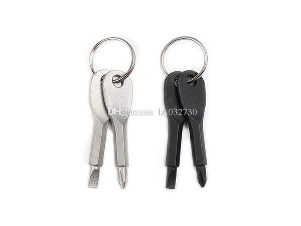 

screwdrivers keychain outdoor pocket mini screwdriver set key ring with slotted torx hand key pendants a052