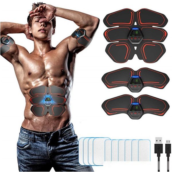 

electric ems muscle stimulator abs abdominal muscle toner body fitness shaping massage patch siliming trainer exerciser unisex
