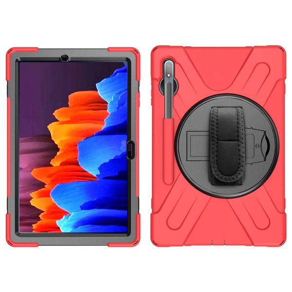 Caso robô à prova de choque Militaria extrema resistente 360 ​​graus Rotação Silicone Capa para iPad 10.2 9.7 11 Pro Samsung 12.4 Superfície Pro X