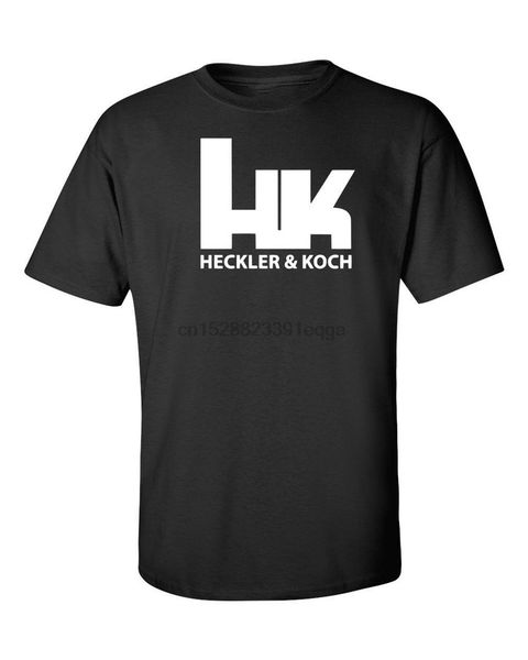 

heckler and koch white logo t-shirt 2nd amendment pro gun firearms rifle pistol gyms fitness tee shirt