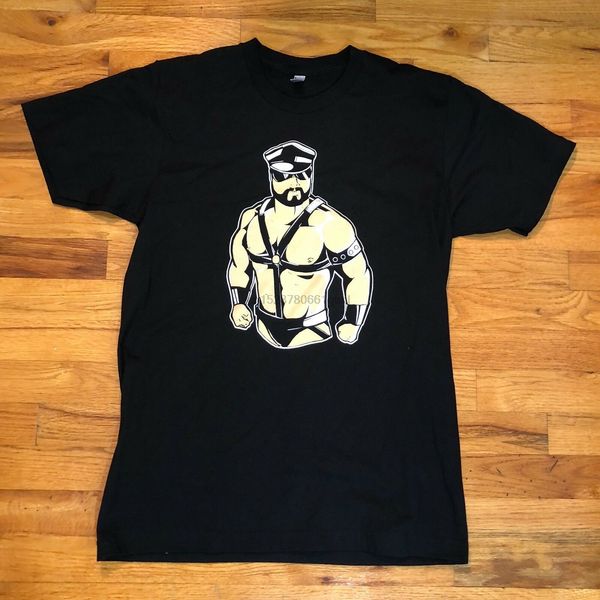 

the leather man 50th anniversary daddy black t-shirt - medium tee - gay interest