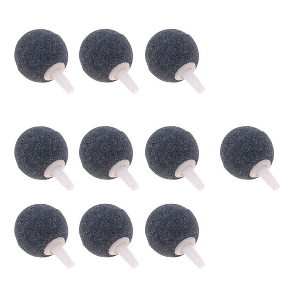 

pack 10 aquarium bubble air stone fish tank aerator air oxygen aeration gray
