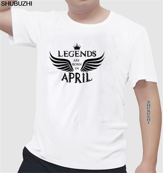 

popular original legends are born in april men's short sleeve t shirt casual printed t-shirt tees euro size