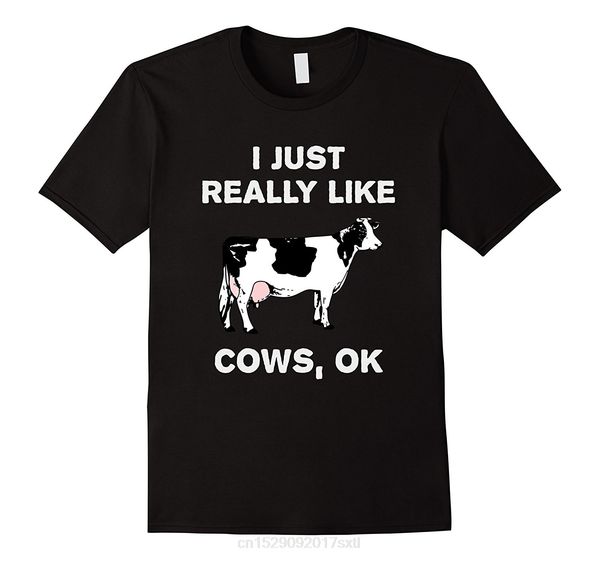 

i really like cows ok funny cow t-shirts farmer gift printed men t shirt clothes tee