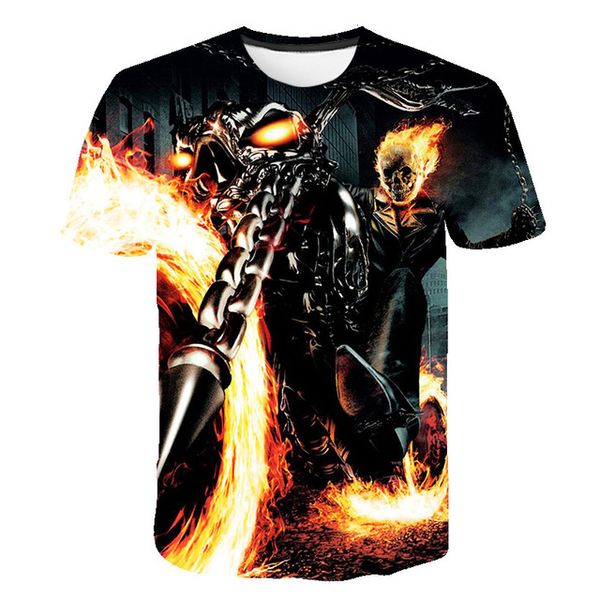 

men knight skull breathable cool 3d print shirts aesthetic anime horror men clothing