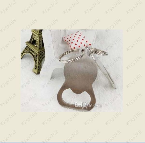 

mini gourd shaped stainless steel beer bottle opener keychain keyring opener fast shipping