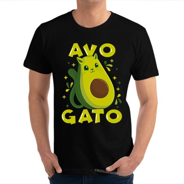 

2020 discount t-shirts cute funny avogato avocado cat custom unique valentine day 100% cotton round neck student t shirt