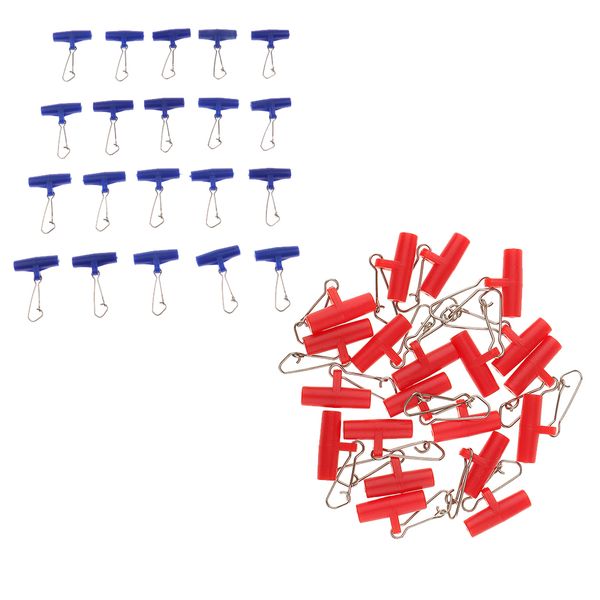 

40pcs fishing sinker slides with hooked snap connector for braid line