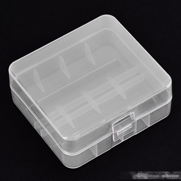 

vife 5pcs/packs portable battery holder case hard pp transparent case storage box for 2 x 26650 batteries with hook