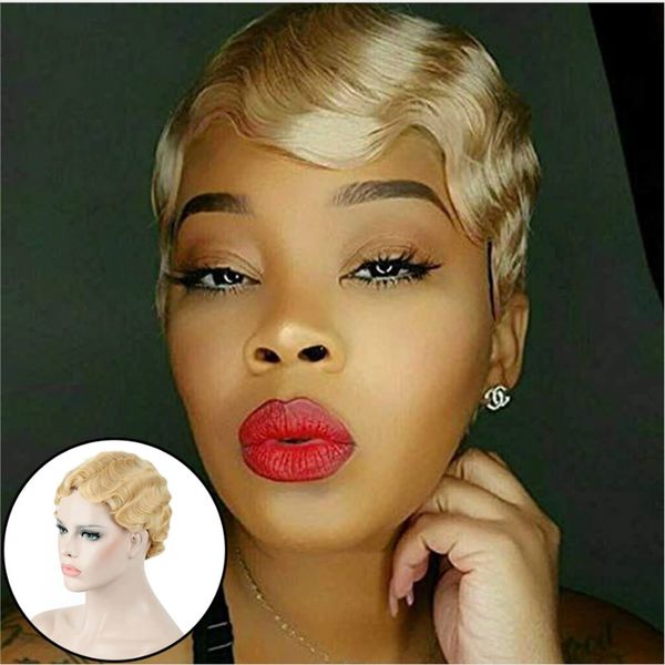 

6inches long afro kinky curly wigs for black blonde mixed brown heat resistant hair