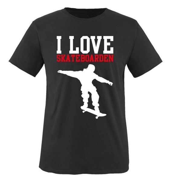 

2019 summer прохладный tee shirt я люблю skateboarden - herren t-shirt смешная футболка