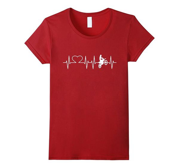 

fashion men t shirt heartbeat motocross shirt dirt biker tee moto x & supercross summer t-shirt