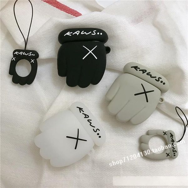 

popular brand stereo cartoon wireless bluetooth headset case airpods protective case 1.2 generation soft case creative cute for apple