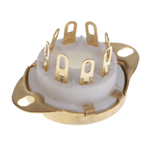 

8pin pcb mounting vacuum tube socket gzc8-y-3-g for kt88/6550/el346p6p 6v6