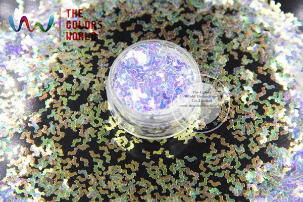 

tcr6321a white with blue light shinning colors glitter bat shapes 5mm size amazing sparkles for nail art and diy supplies, Silver;gold
