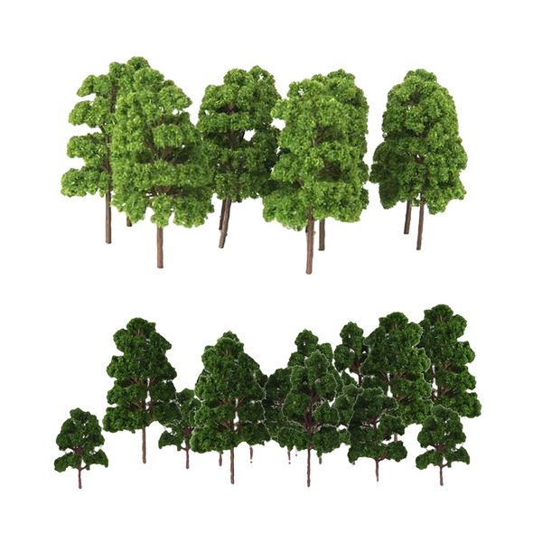 

30x miniature fir pine tree models ho z n layout landscaping decoration diy