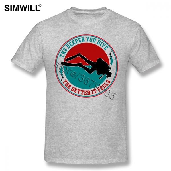 

handsome men scuba drive t shirt custom print eco cotton short sleeve tees shirts sport diver crew neck clothing gift idea