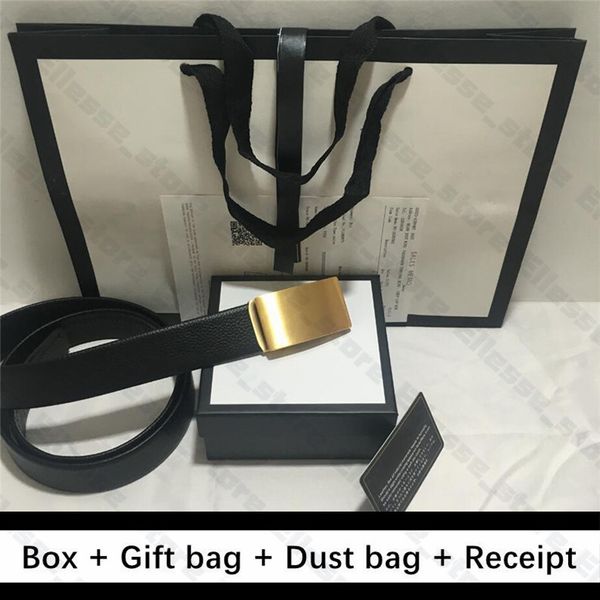 Top Qualität mit Box Geschenkbeutel Staubbeutel Quittung Gürtel Echtes Rindsleder Echtes Leder Mode Herren Damen Gürtel Schlange Gold Schnalle Männer Designer