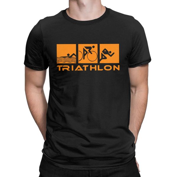 

men t-shirt triathlon modern icons 2020 fashion cotton tees short sleeve swim bike run t shirt round neck clothing gift