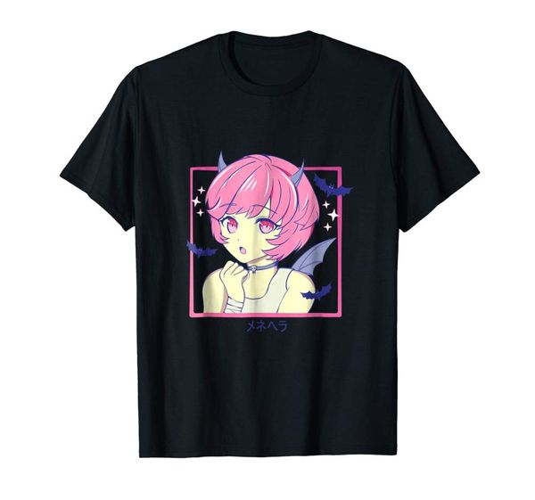 

japanese anime girls punk evil shirt - pastel menhera 2019 men summer new brand men o neck short sleeve cotton t shirt design