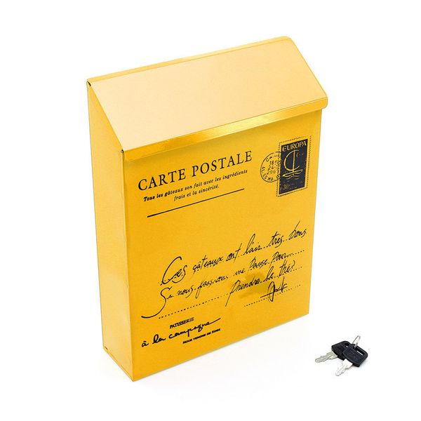 

retro american pastoral wall mounted mailbox fashion bucket newspaper boxes mail box metal letter post mailbox garden decoration t200117