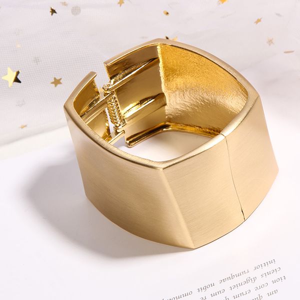 

attractto gold square cuff bracelets&bangles for women stainless steel punk bracelet crystal jewelry making bracelets sbr190529, Golden;silver
