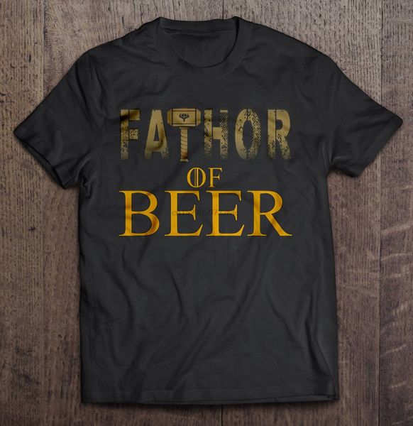 

men funny t shirt fashion tshirt fathor of beer women t-shirt