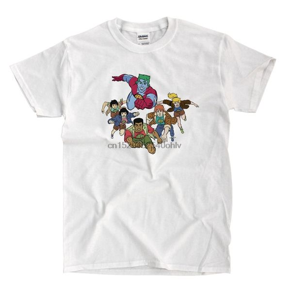 

captain planet white t-shirt men t shirt casual tee shirt round neck summer fashion