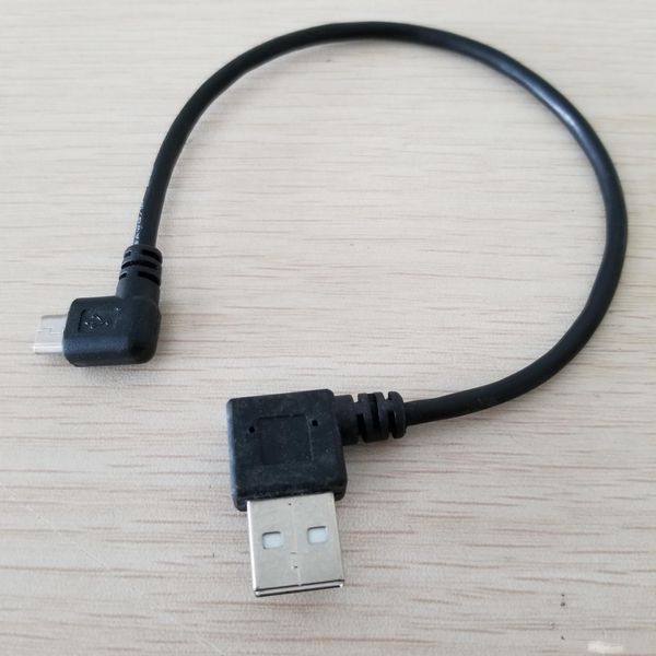 

micro usb double elbow extension data power cable male to male for samsung xiaomi huawei android phone 25cm