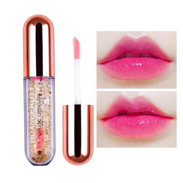 

lip gloss temperature change color lip gloss moisturizing smooth fine lines anti-drying color changing pigments makeup