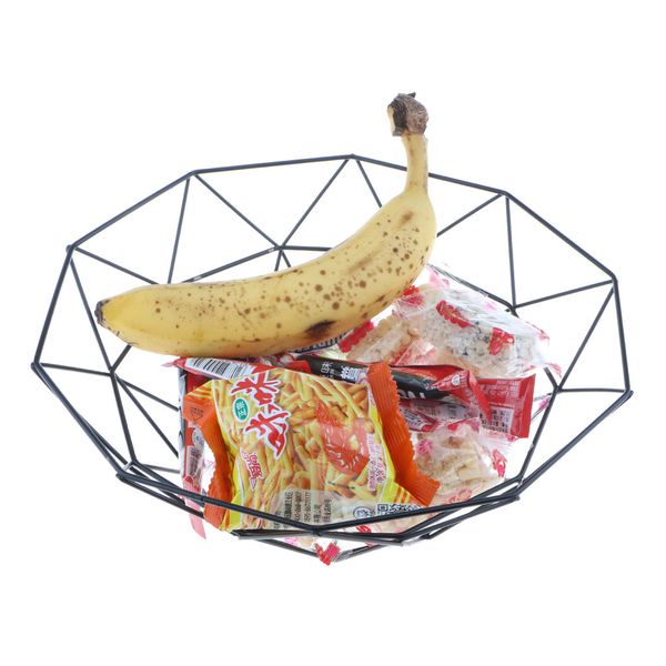 

2xwire fruit basket bowl food serving basket candy biscuit snack tray black