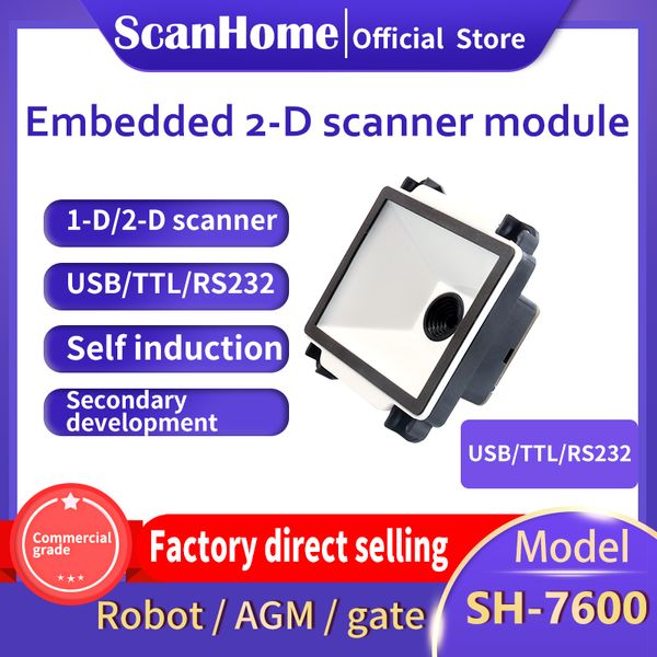 

scanners scanhome 1d 2d cmos qr barcode scanner module usb rs232l embedded pdf417 code reader sh-7600
