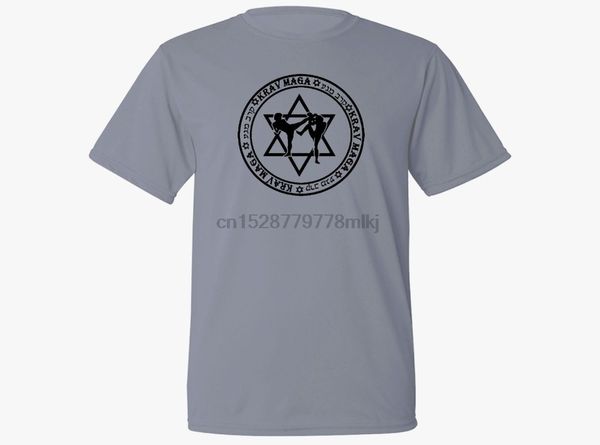 

krav maga running sweat proof polyester material workout gray t-shirt new men fashion solid t shirt logo t shirts