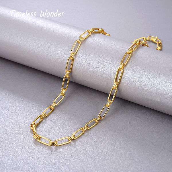 

timeless wonder brass geo цепи choker ожерелье женщин ювелирные изделия punk дизайнерская ins модные hip hop top set party ins fancy new 548, Golden;silver
