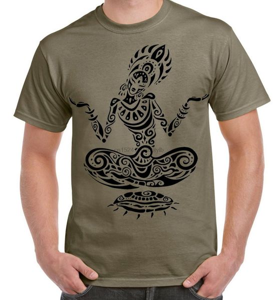 

племенной йога поза лотоса татуировки большой печати mens t-shirt - meditataion