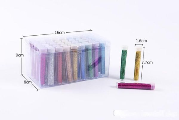 

1/96 metal colors boxed glitter powder pet hexagon diy nail art tool polyester glitter powder bulk a02