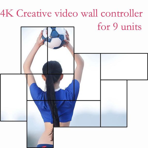 

4k creative video wall controller for 9 units,creative video wall processor,irregular processor
