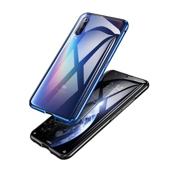 

360Â° full dody protection magnetic flip case for xiaomi 9 double sided tempered glass phone cover