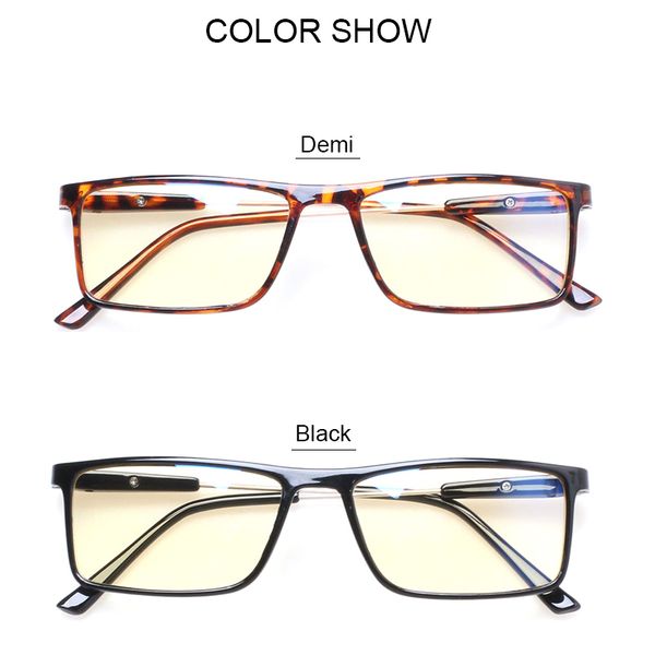

henotin vintage computer reading glasses men and women rectangular frames fashion multi anti blue rays glasses for reading, White;black