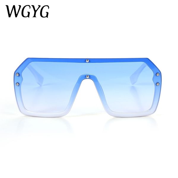 

wgyg oversized square red black sunglasses men's new lens large frame ladies sunglasses uv400 silver mirror, White;black