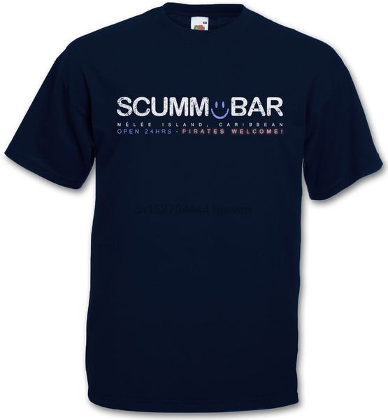 

scumm bar t-shirt - escape the secret of monkey island game ретро логотип t shirt