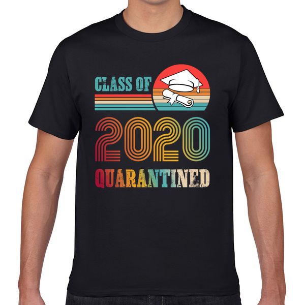

t shirt men class of 2020 quarantine design black geek short male tshirt xxxl